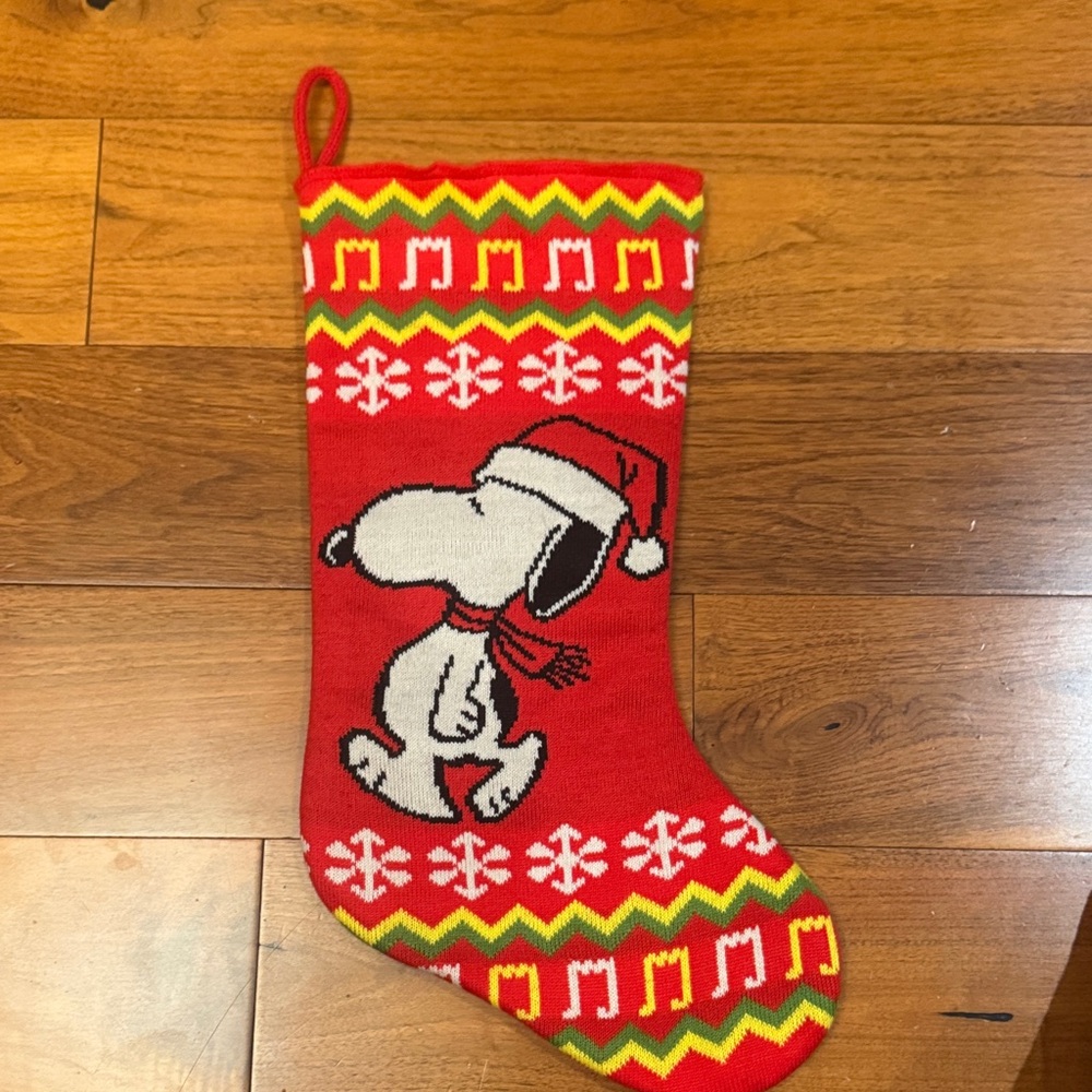 Red Snoopy Christmas Stocking